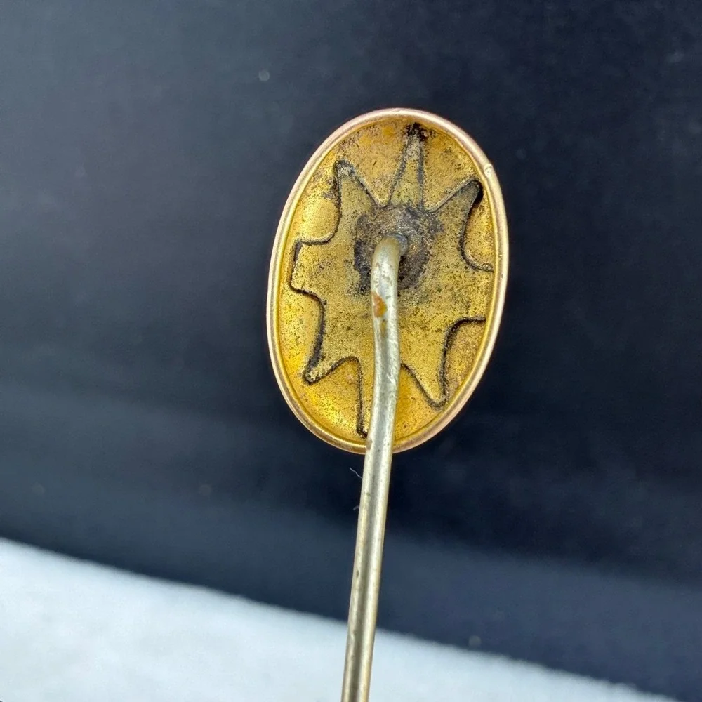 Vintage Gold Filled Stick Pin Brooch Monogram Letter C